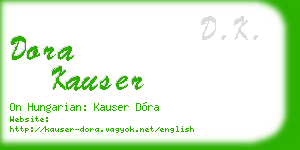 dora kauser business card